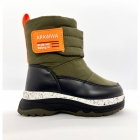 Дитяче зимове взуття дутики для хлопчика хакі D1004 Apawwa